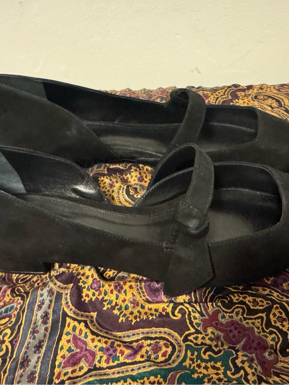 Alexandre Birman Black Pointed Mary Jane Flats